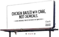 raised with care not chemicals billboard